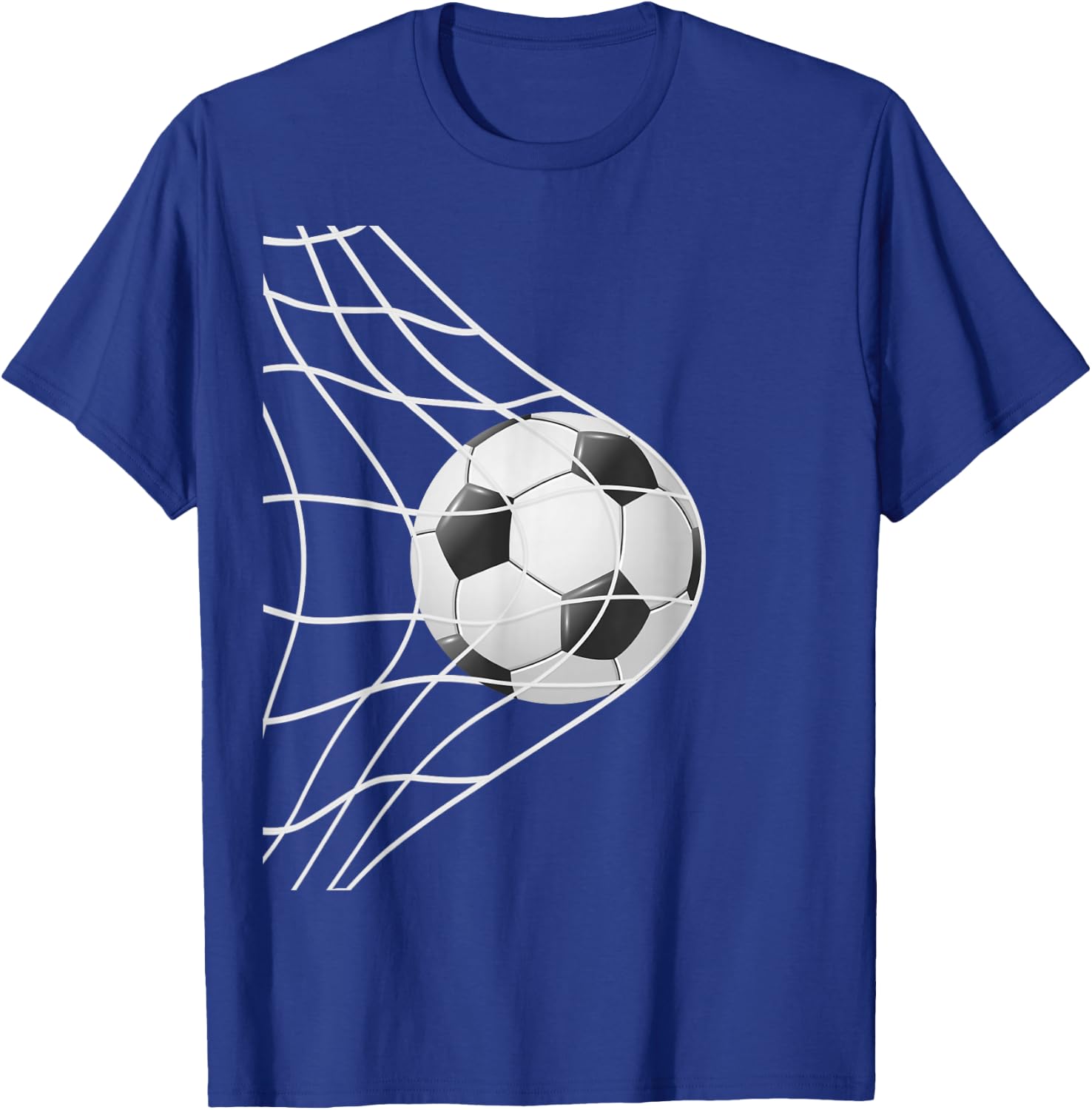 Winning Goal Soccer Ball Inside Net, Cool Soccer Player Fans T-Shirt - T-Shirt | Royal