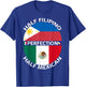 Half Filipino Half Mexican Philippines Mexico Flag Roots Men T-Shirt - T-Shirt | Royal