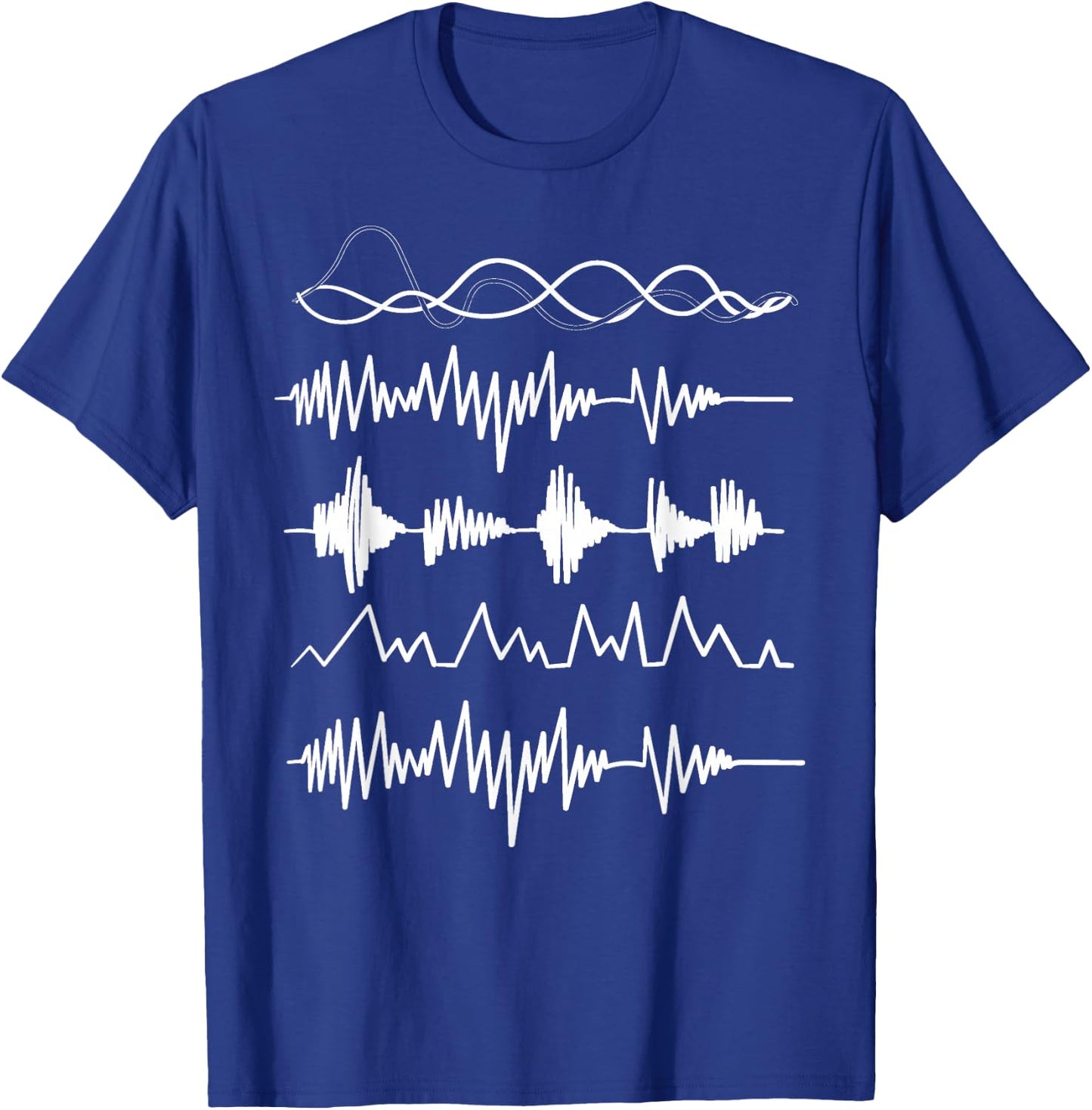 Waves EQ Sound Engineer Audio Engineer Music Production T-Shirt - T-Shirt | Royal