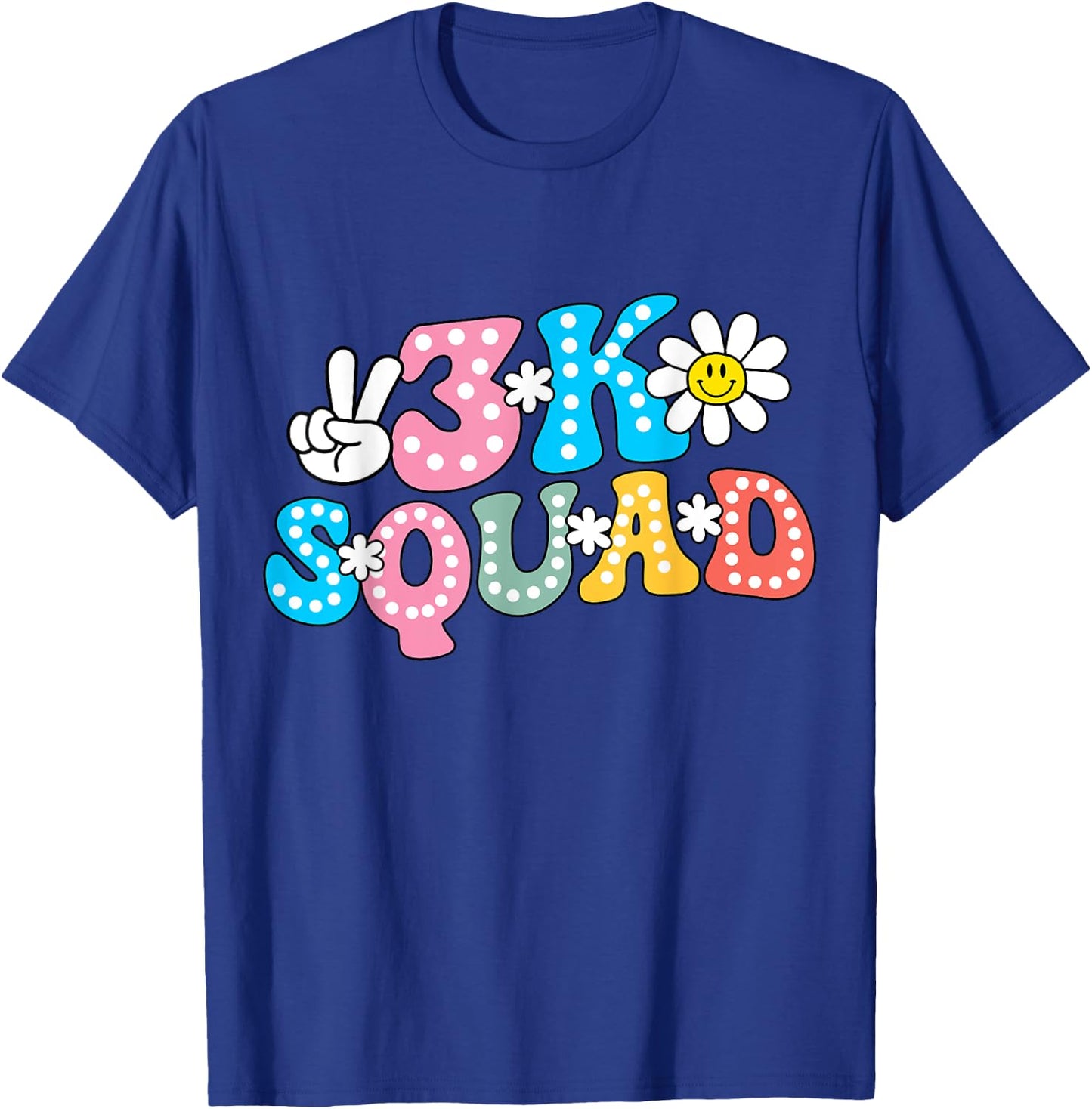 3K Squad Teacher Kid Funny Back to School T-Shirt - T-Shirt | Royal