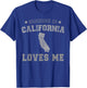Someone In California Loves Me Heart Vintage State T-Shirt - T-Shirt | Royal