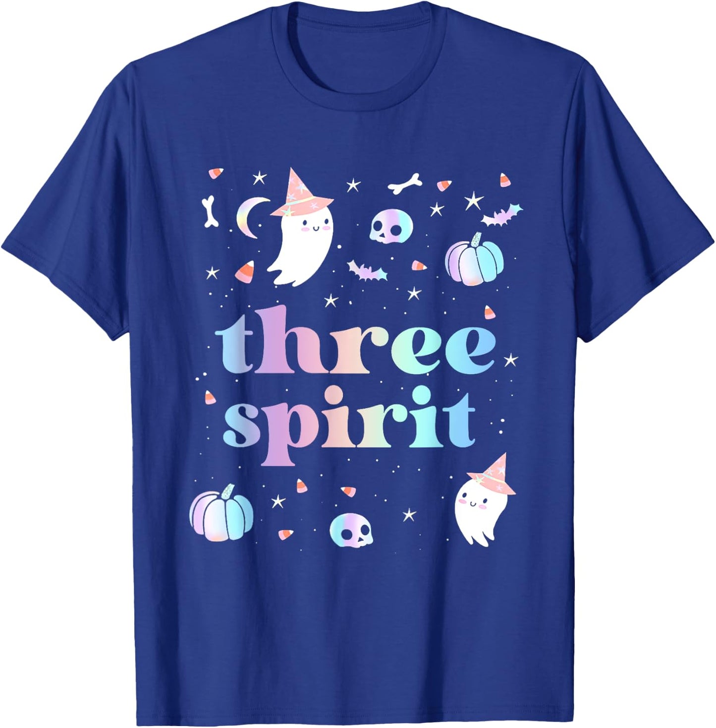 Three Spirit Birthday Girl 3 Year Old Cute Halloween T-Shirt - T-Shirt | Royal