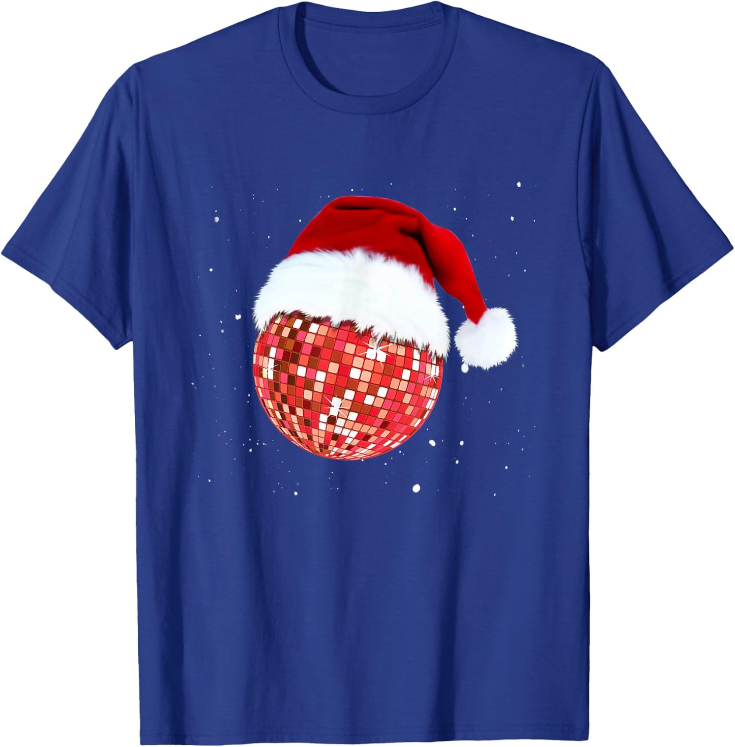 Disco Ball Santa Hat Christmas Funky Soul Music Lovers T-Shirt - T-Shirt | Royal