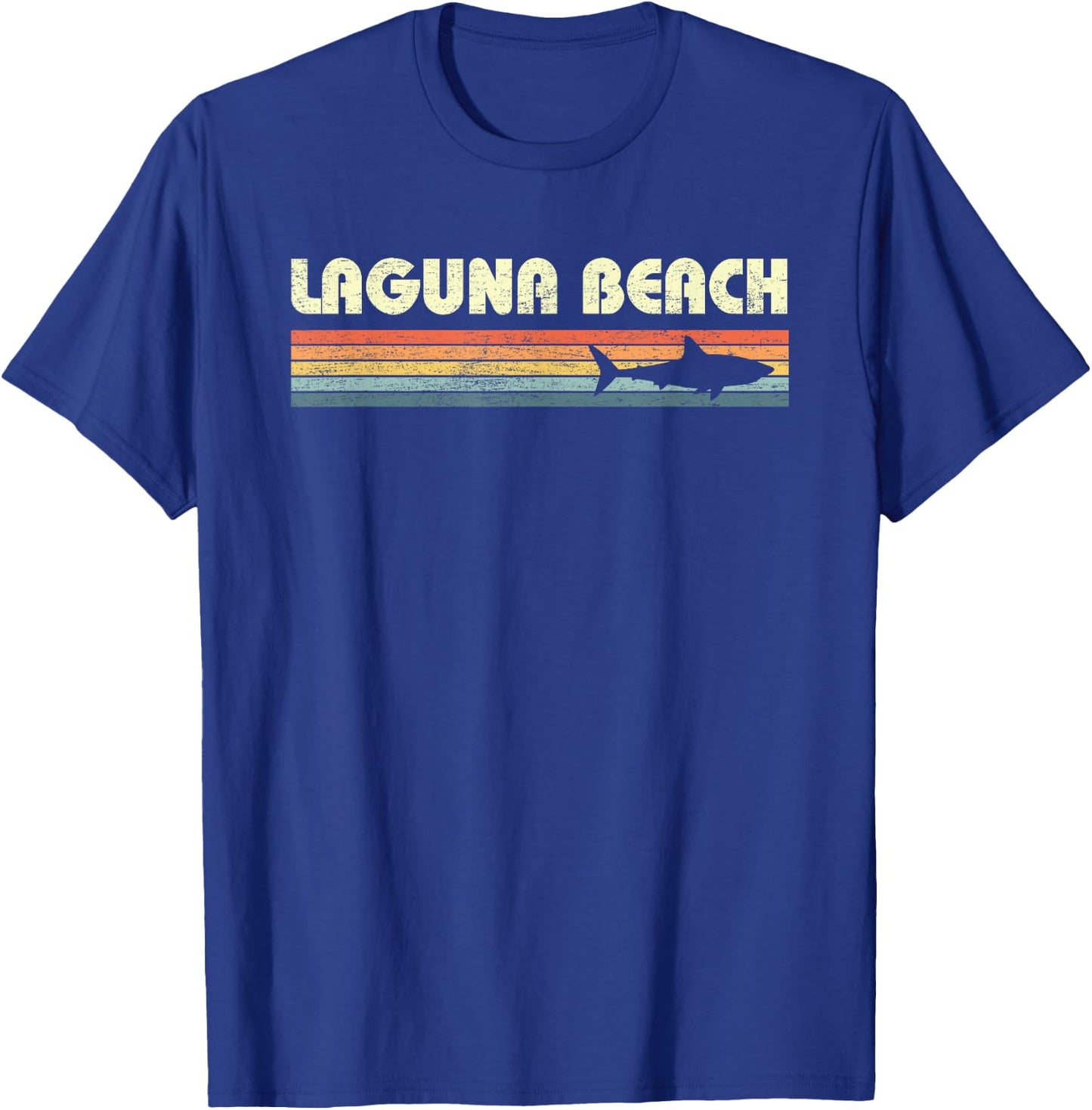 Laguna Beach California CA Vintage Shark Souvenir Kids T-Shirt - T-Shirt | Royal