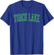 Vintage Torch Lake Distressed Green Varsity Style T-Shirt - T-Shirt | Royal
