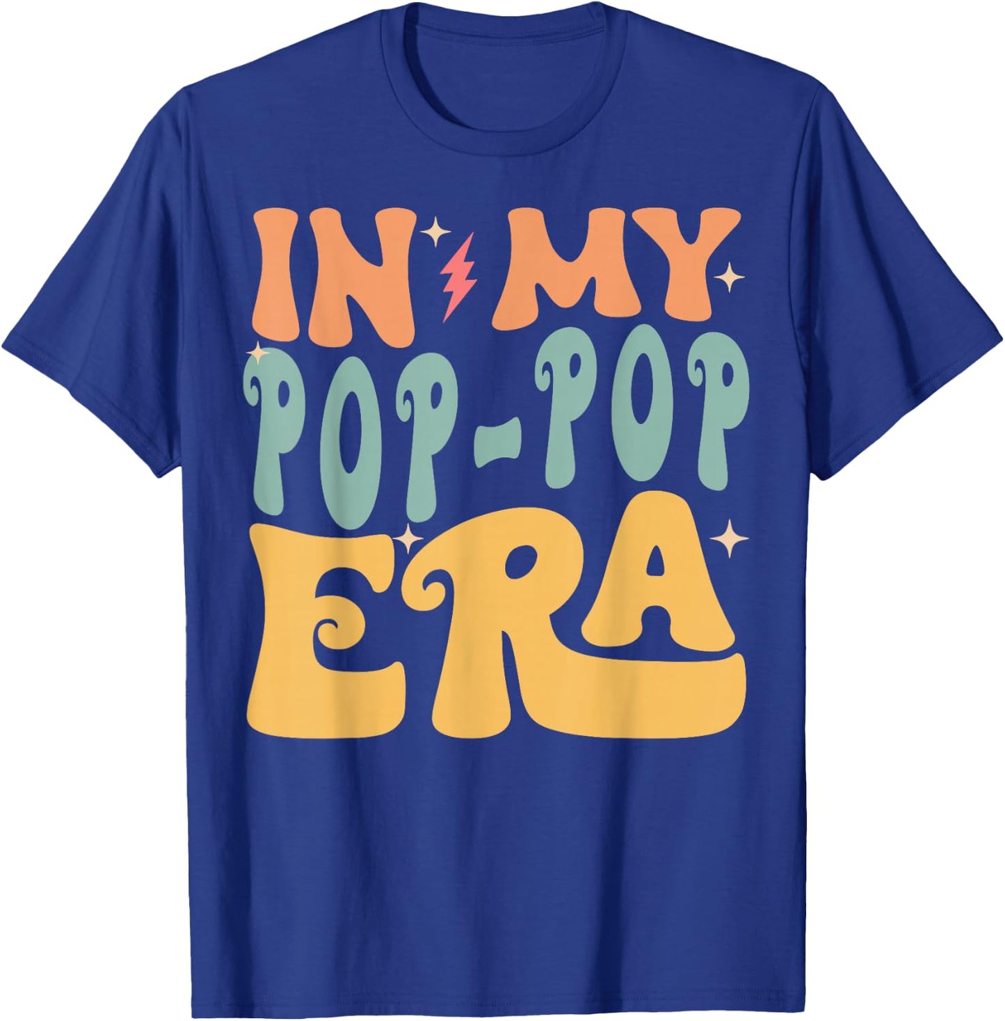 In My POP-POP Era Groovy Funny Grandpa Father's Day T-Shirt - T-Shirt | Royal