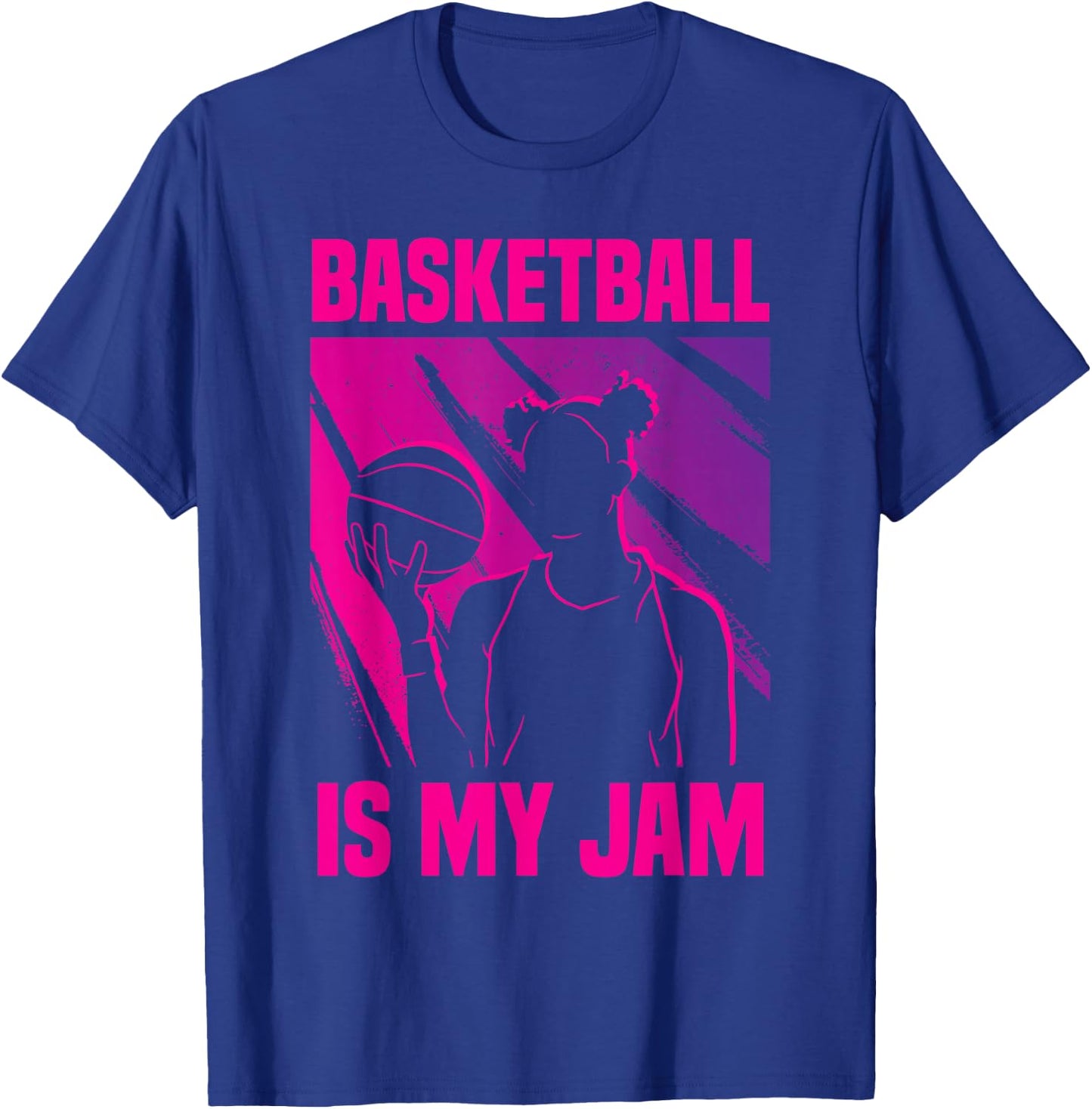 Basketball Girl Basketball Is My Jam T-Shirt - T-Shirt | Royal