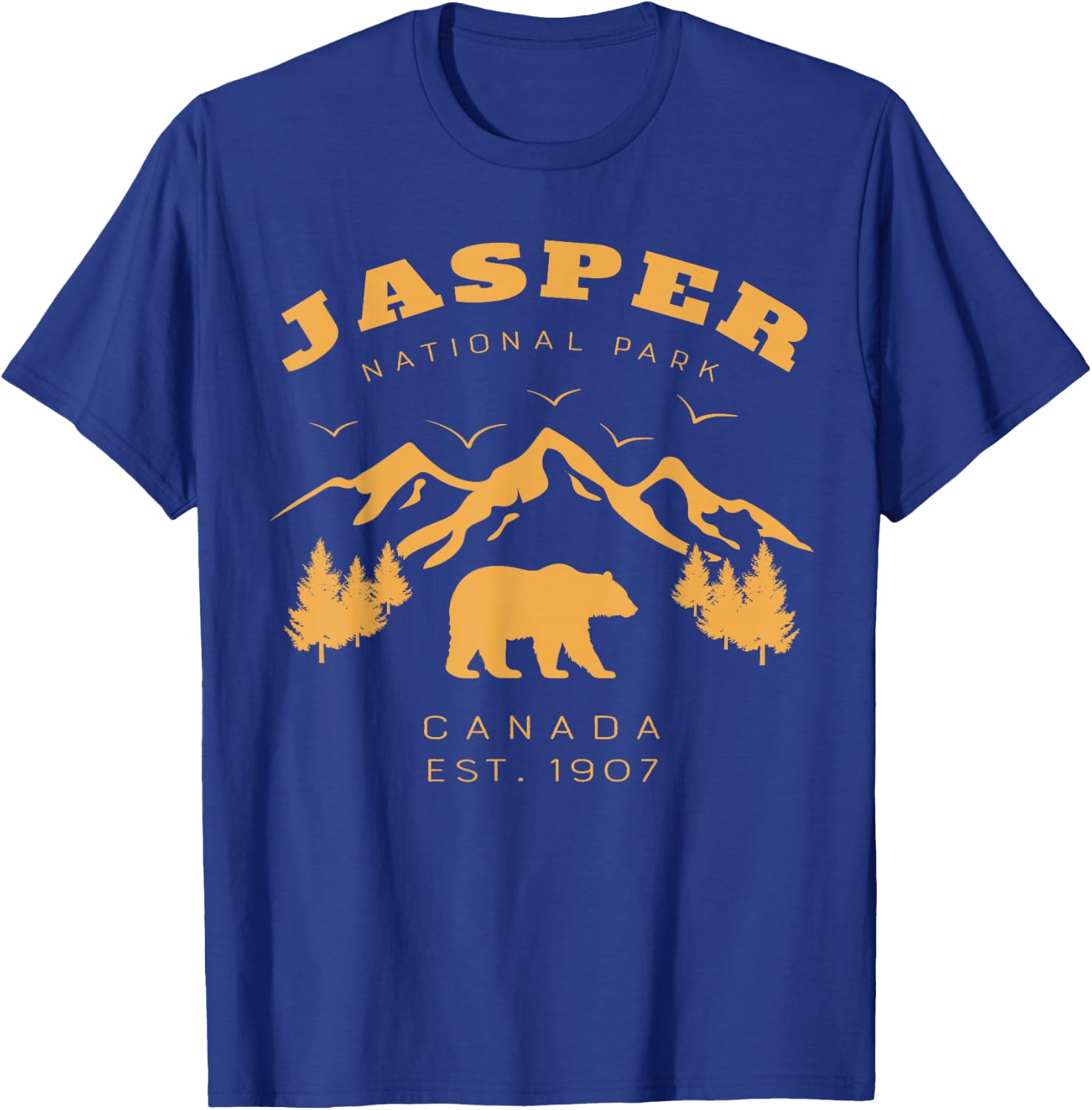 Retro Vintage Jasper National Park for kids Hiking Camping T-Shirt - T-Shirt | Royal