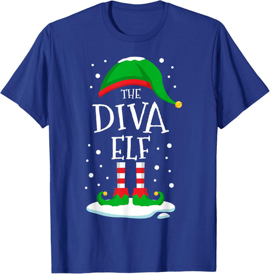 The Diva Elf Christmas Family Matching Xmas Group Funny T-Shirt - T-Shirt | Royal