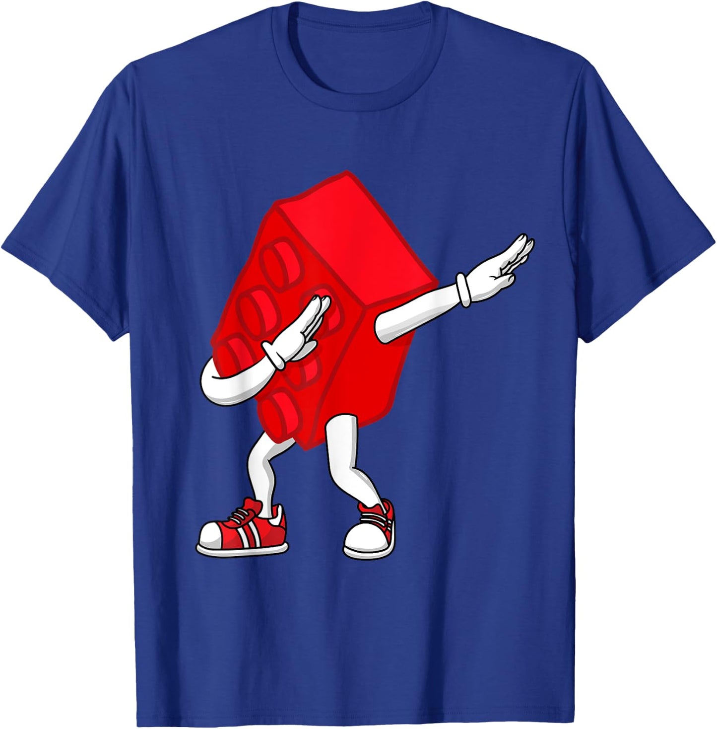 Dabbing Kids Master Builder Funny Building Blocks Brick Boys T-Shirt - T-Shirt | Royal