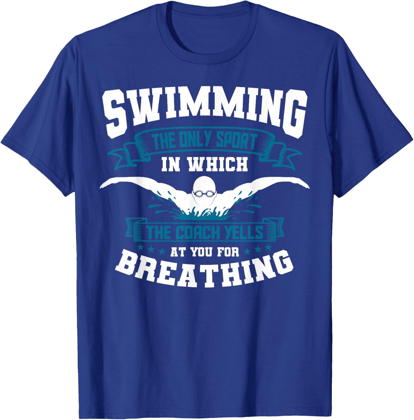 Swim Coach Sport Professional Instructor Swimming Lesson T-Shirt - T-Shirt | Royal
