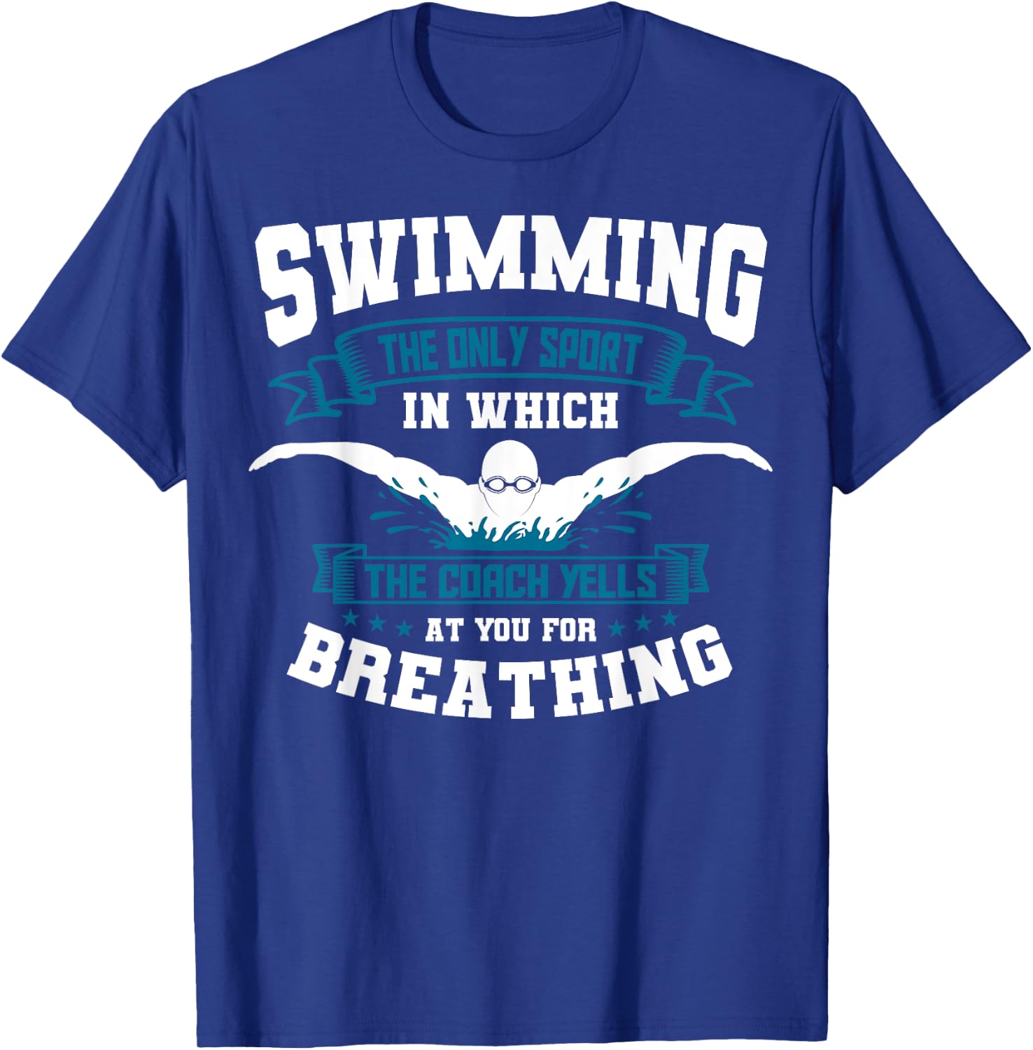 Swim Coach Sport Professional Instructor Swimming Lesson T-Shirt - T-Shirt | Royal