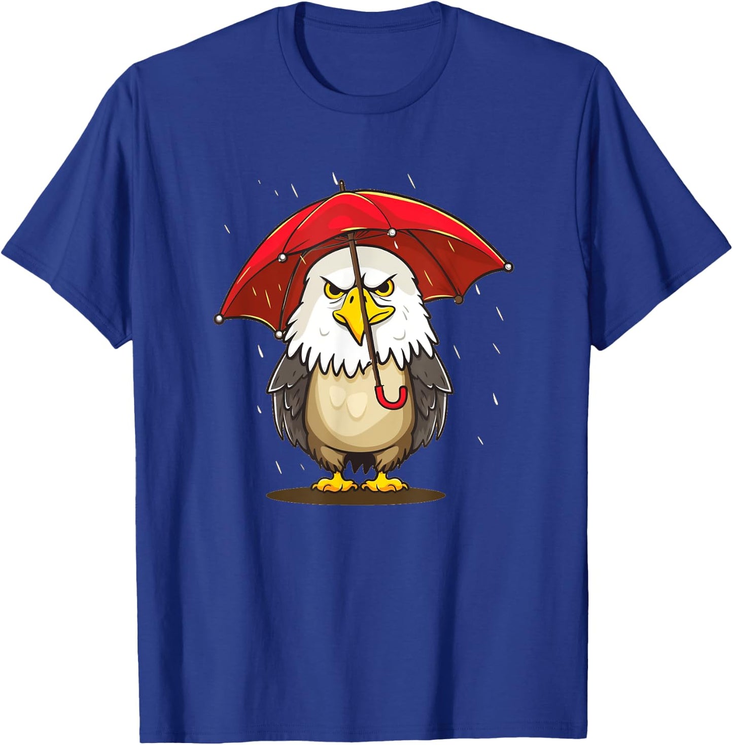Pretty Eagle with red Umbrella Costume for Rainy Days T-Shirt - T-Shirt | Royal