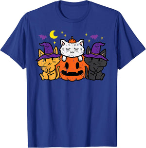 Halloween Cats Pumpkin Kitten Costume Girls Kids Youth Women T-Shirt - T-Shirt | Royal