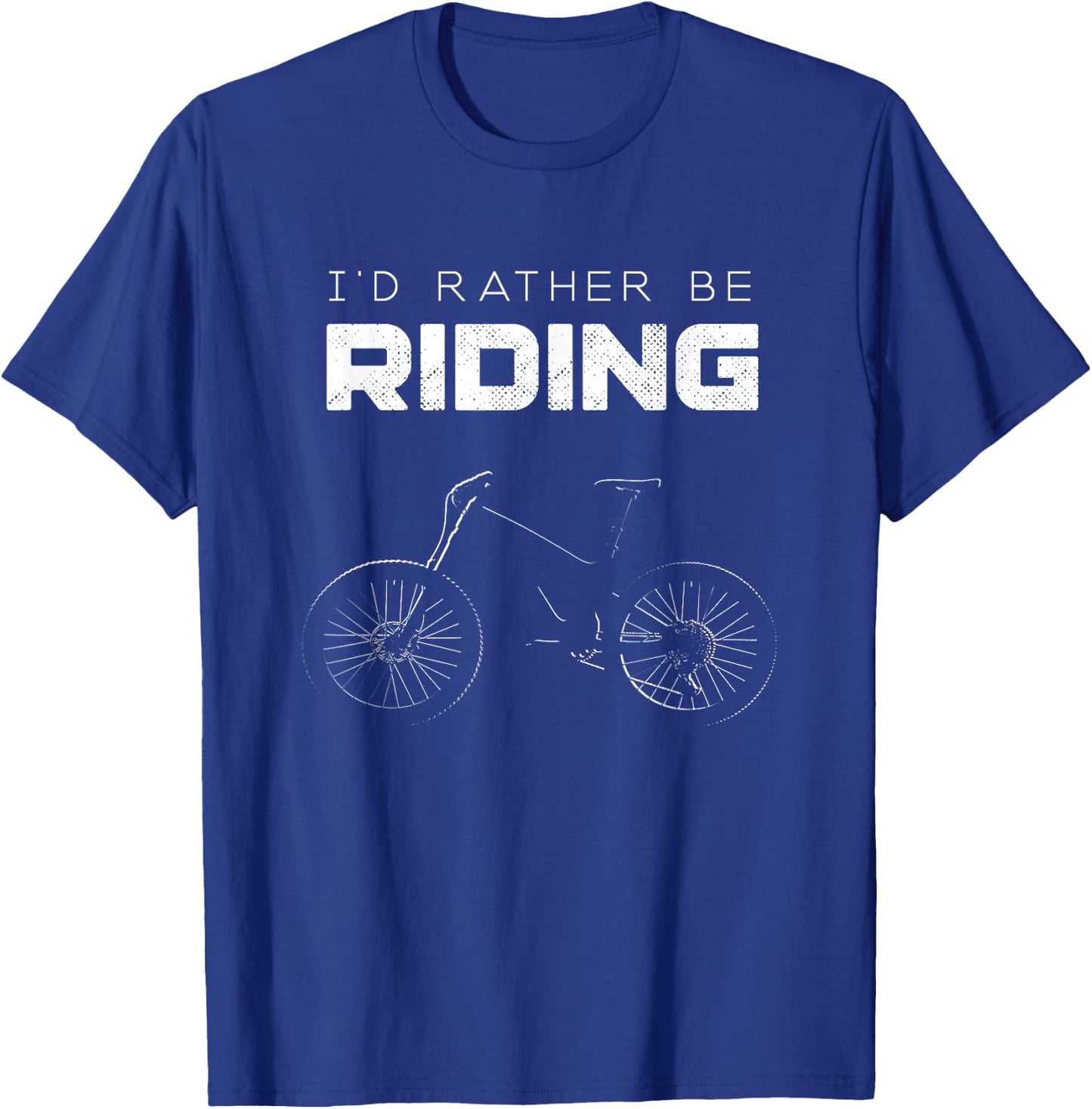I'd Rather Be Riding MTB Shirt -Vintage Mountain Bike Shirt T-Shirt - T-Shirt | Royal