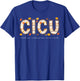 Retro CICU Nurse Autumn Fall ICU Pumpkin Nursing T-Shirt - T-Shirt | Royal