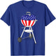 USA Charcoal Kettle Grill Shirt | July 4th Grill Gift T-Shirt - T-Shirt | Royal