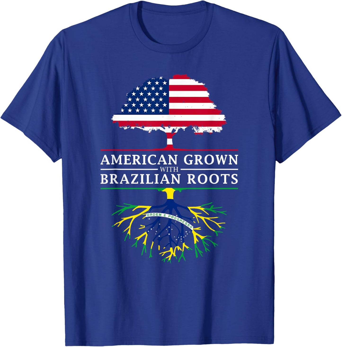American Grown with Brazilian Roots - Brazil T-Shirt - T-Shirt | Royal
