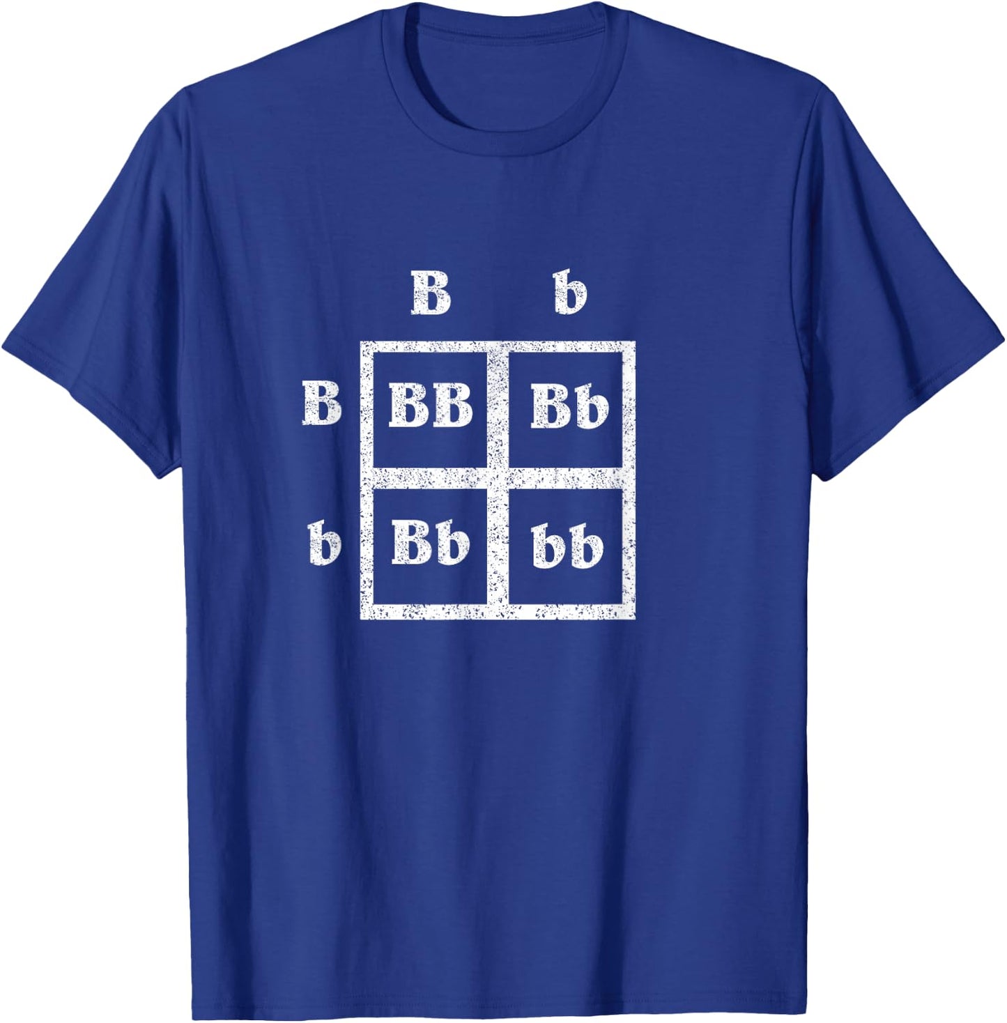 Punnet Square Science Distressed Shirt - Genetics T-Shirt - T-Shirt | Royal