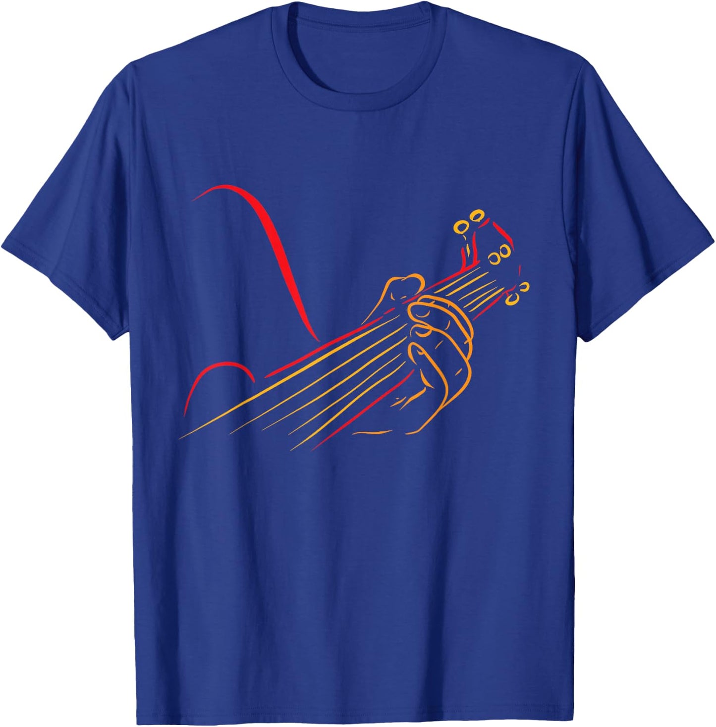 Playing Guitar Guitarist Music Life Funny Gift T-Shirt - T-Shirt | Royal