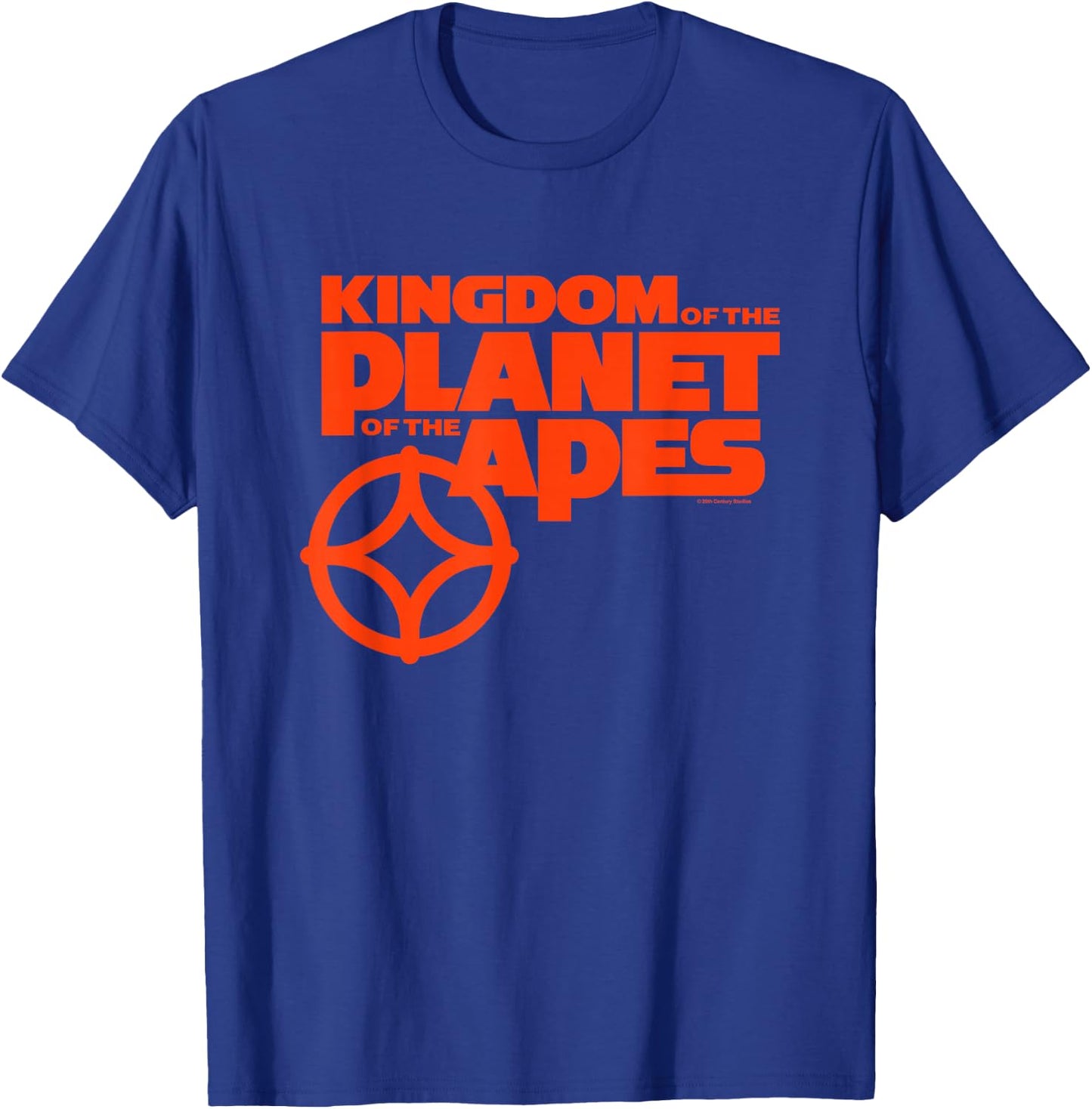 Kingdom of the Planet of the Apes Bold Title Red Text Logo T-Shirt - T-Shirt | Royal