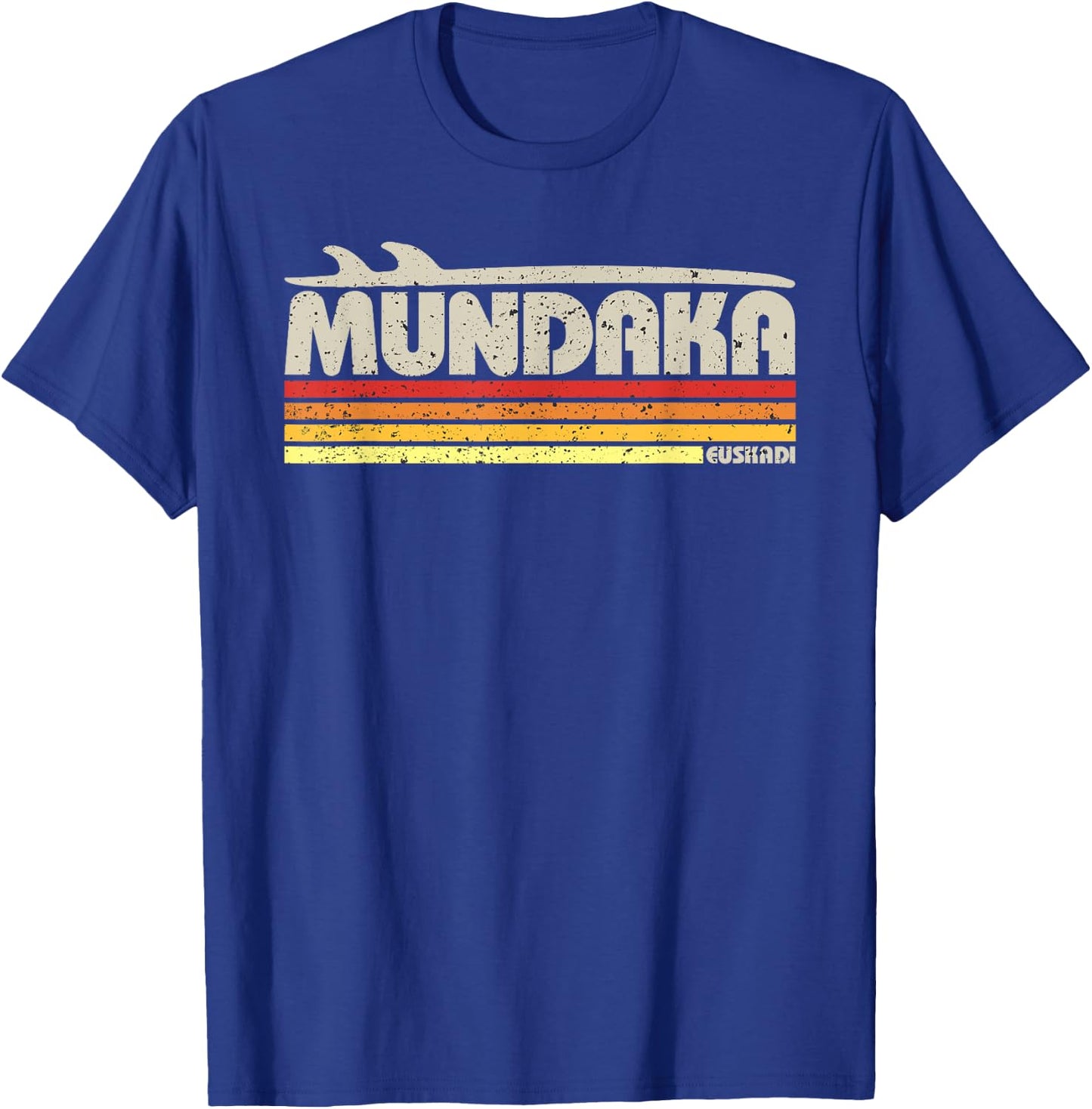 Mundaka Basque Country Spain - Retro Surf Paradise T-Shirt - T-Shirt | Royal