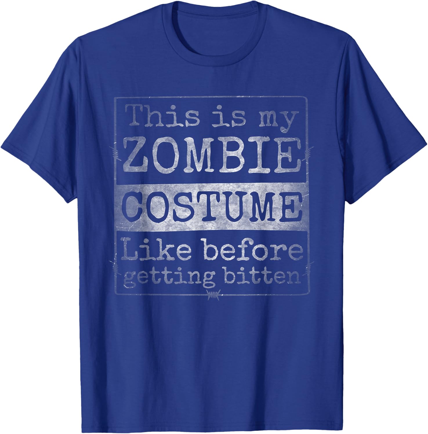 This is My Zombie Costume Funny Lazy Halloween My Costume T-Shirt - T-Shirt | Royal