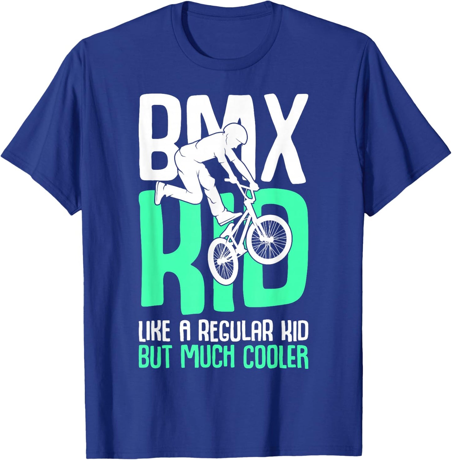 BMX Kid Rider Bike Bicycle Stunt Racing Kids Boys T-Shirt - T-Shirt | Royal