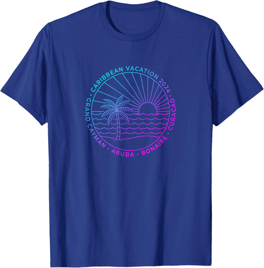 2024 Caribbean Cruise Vacation Grand Cayman ABC Islands T-Shirt - T-Shirt | Royal