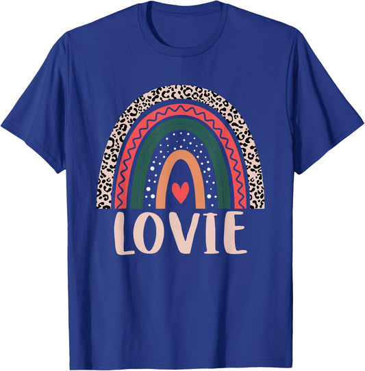 Lovie Rainbow Grandma Grandmother Women Mothers Day Lovie T-Shirt - T-Shirt | Royal