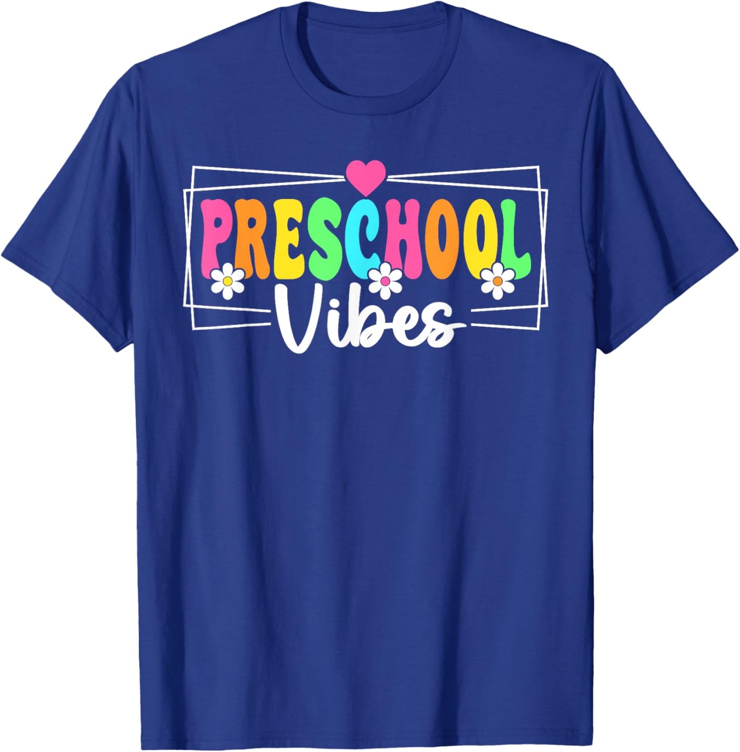 Preschool Vibes Back To School Teachers Students Kids T-Shirt - T-Shirt | Royal