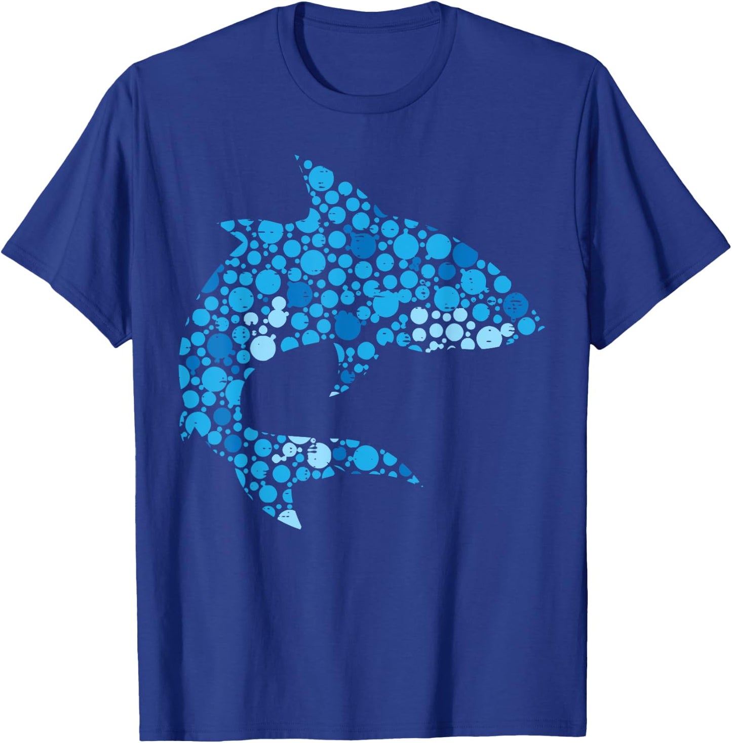 Dot Art Shark Polka Dots Boys Kids Men Women T-Shirt - T-Shirt | Royal