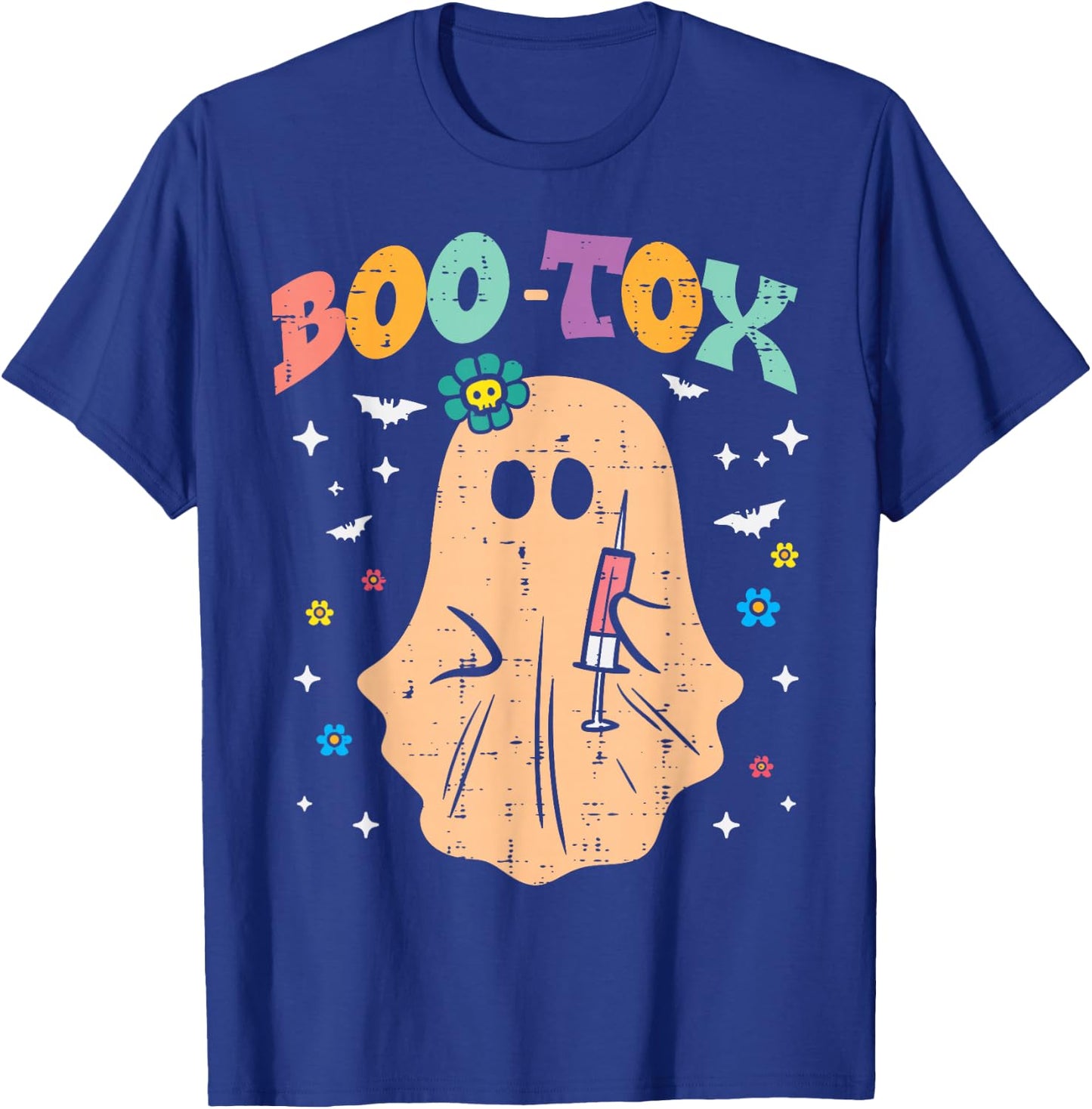 Halloween Botox Ghost Boo Tox Retro Costume Groovy Women T-Shirt - T-Shirt | Royal
