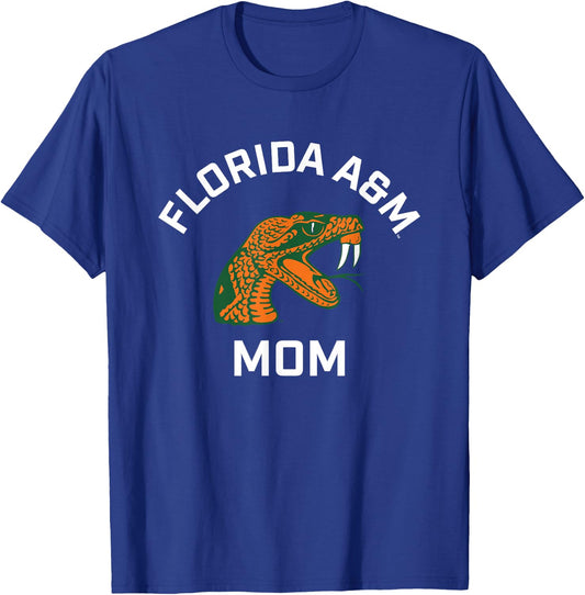 Florida A&M University FAMU Rattlers Arched Mom T-Shirt - T-Shirt | Royal