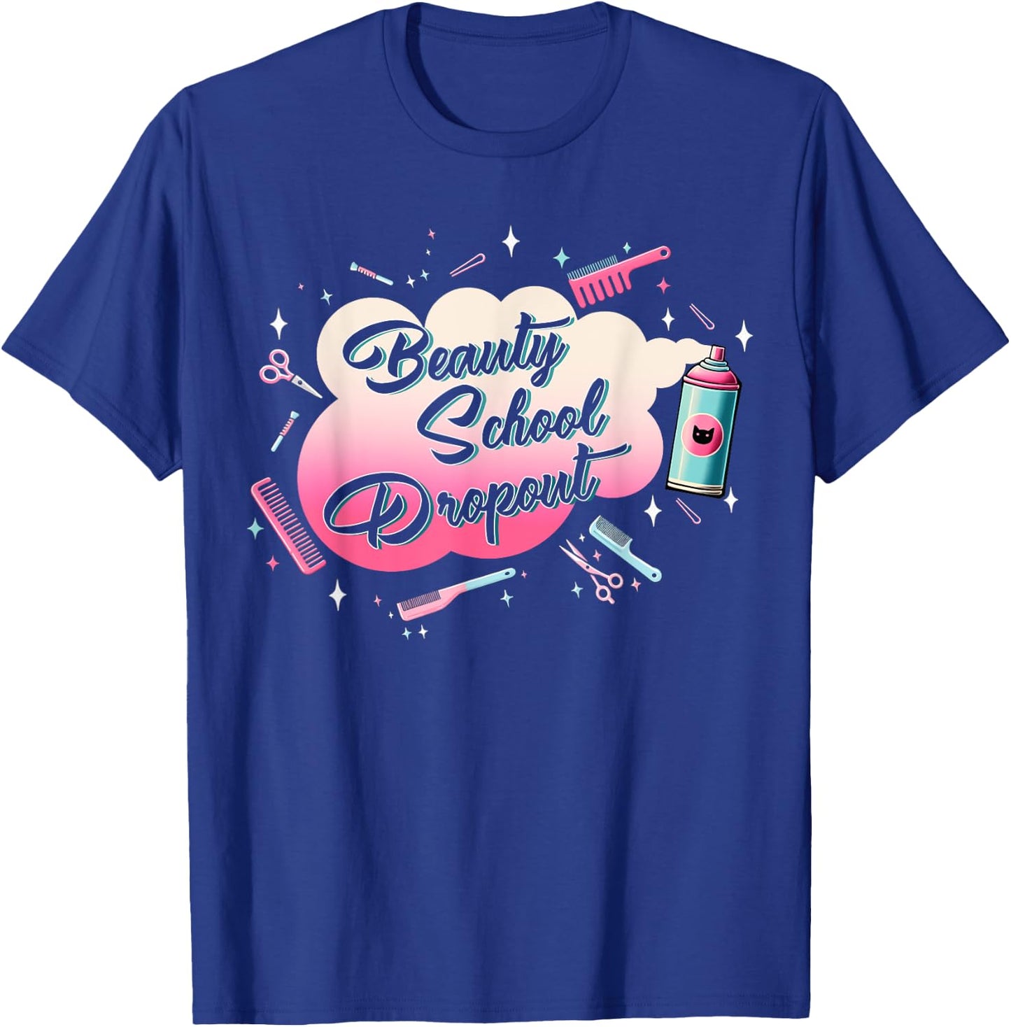 Classic Funny Halloween Horror Beauty School Outfit Drop Out T-Shirt - T-Shirt | Royal