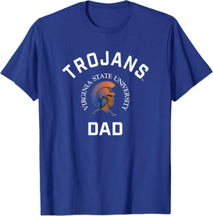 Virginia State University VSU Trojans Arched Dad T-Shirt - T-Shirt | Royal
