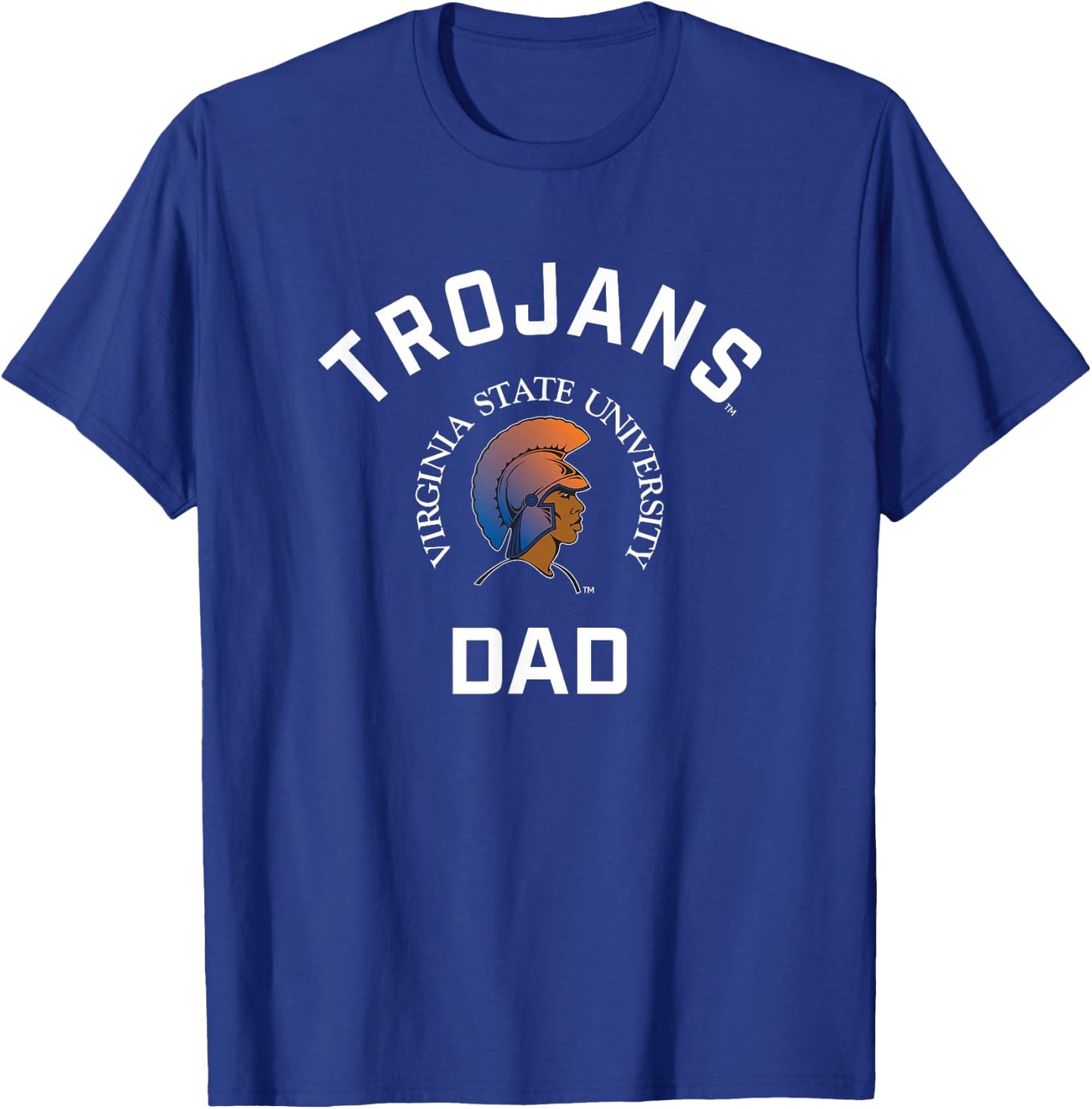 Virginia State University VSU Trojans Arched Dad T-Shirt - T-Shirt | Royal