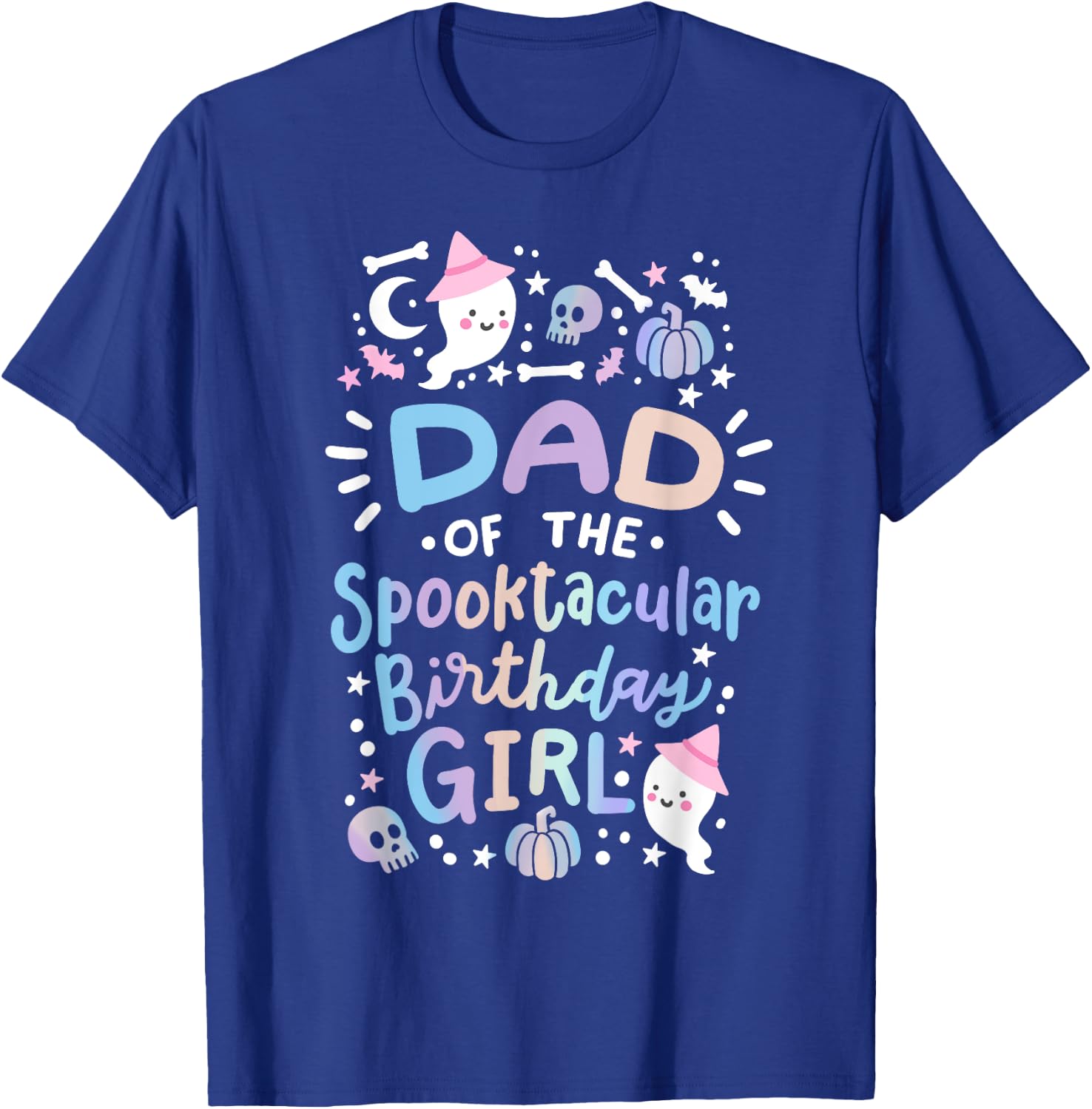 Dad of the Spooktacular Birthday Girl Halloween Family T-Shirt - T-Shirt | Royal