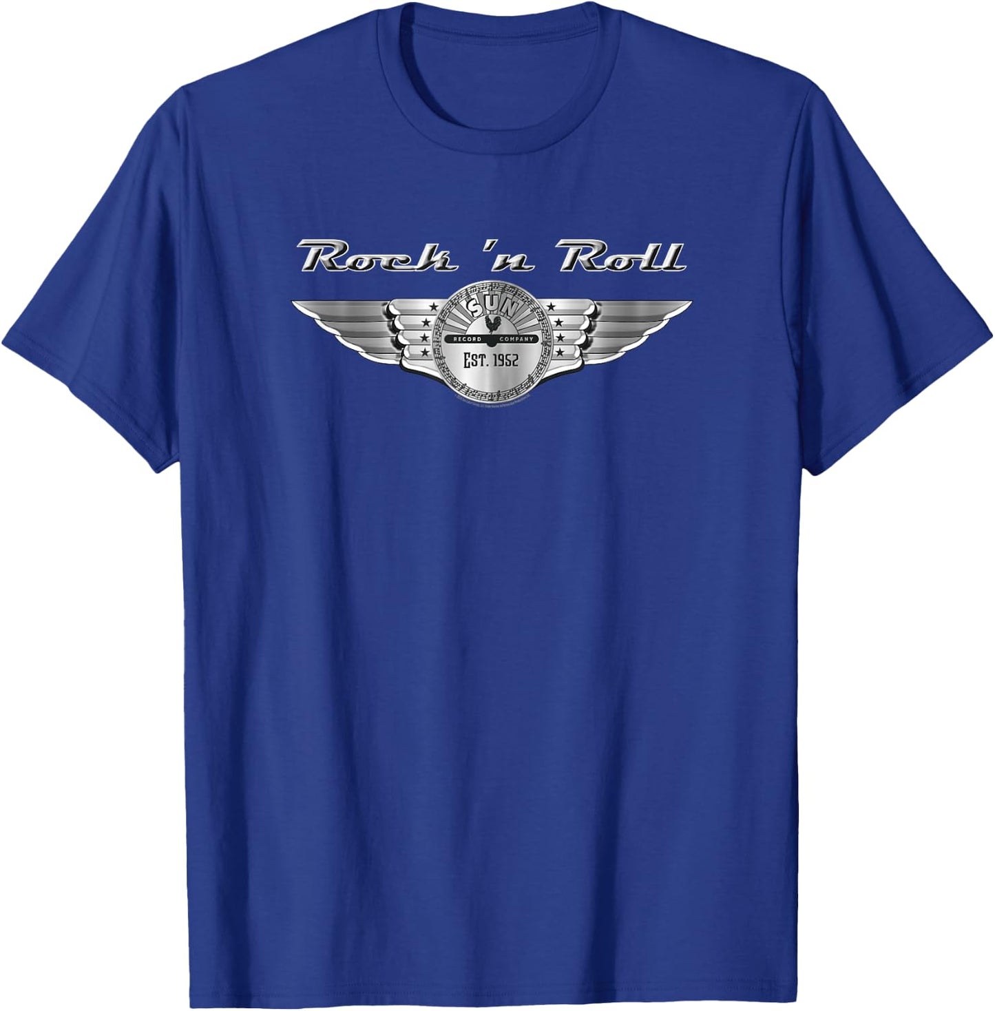 Rock N Roll Wings Logo Est. 1952 T-Shirt - T-Shirt | Royal