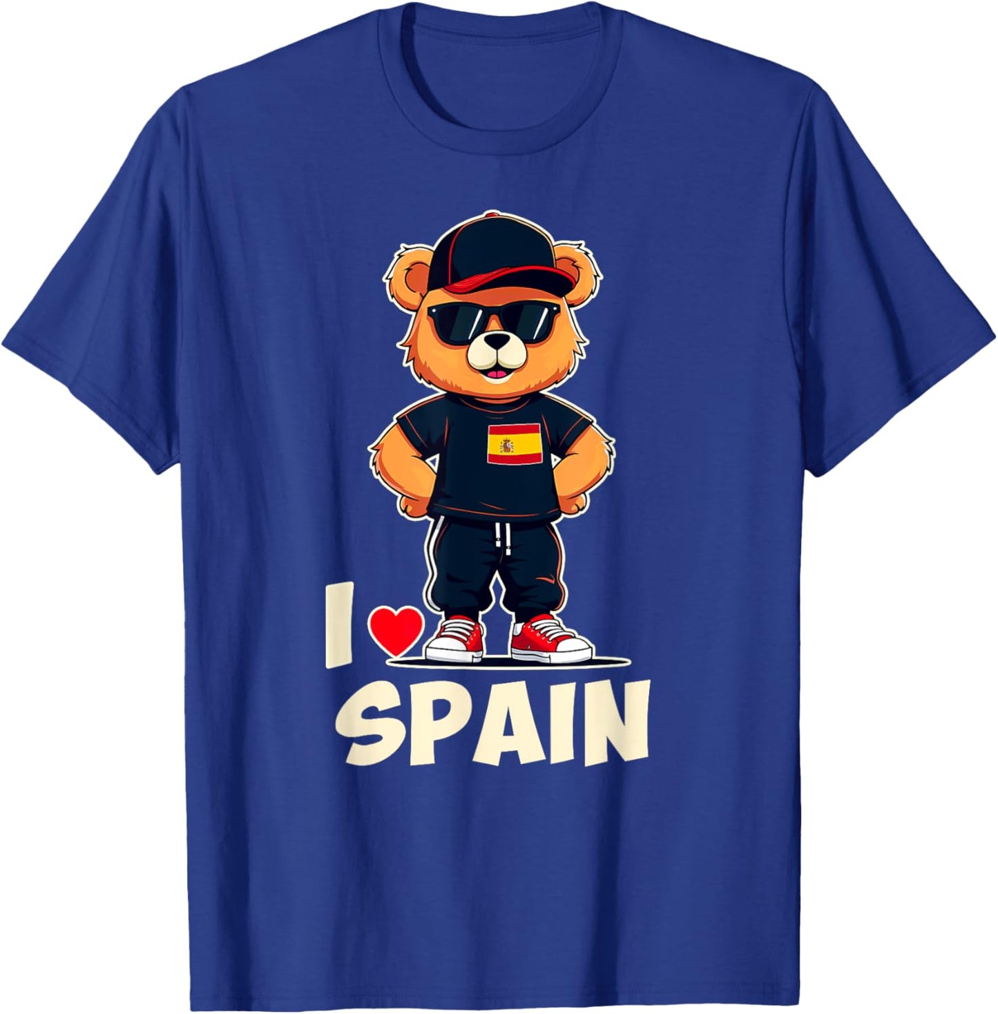 Spanish Flag Teddy Bear I Love Spain T-Shirt - T-Shirt | Royal
