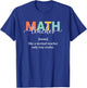 Teacher Math Teacher, Like A Normal Teacher Only Way Cooler T-Shirt - T-Shirt | Royal