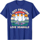 Retro Seagulls I Just Freaking Love Seagulls Bird Lover T-Shirt - T-Shirt | Royal