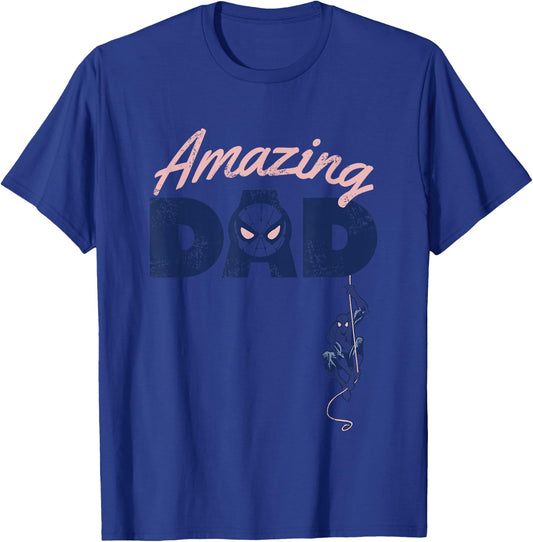 Marvel Spider-Man Father's Day Amazing Dad Retro T-Shirt - T-Shirt | Royal