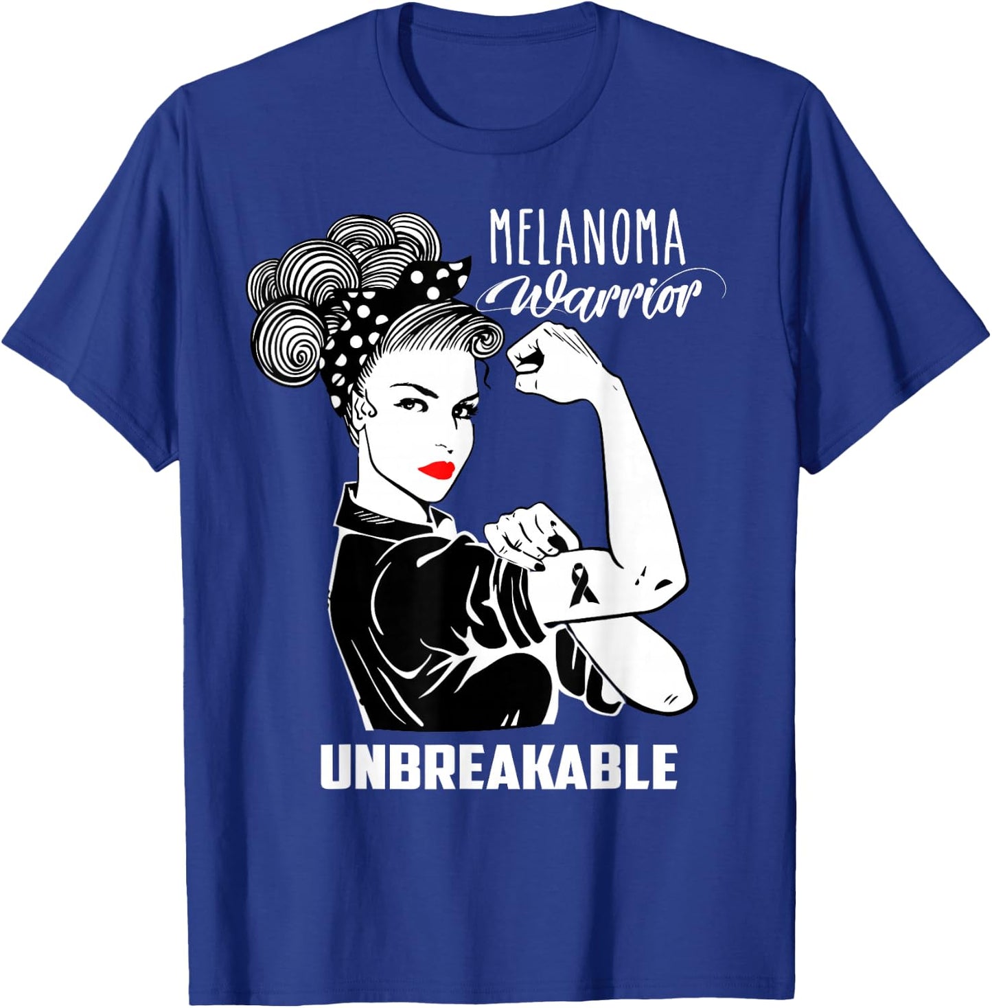 Melanoma Warrior Unbreakable Shirt Melanoma Awareness Gift T-Shirt - T-Shirt | Royal