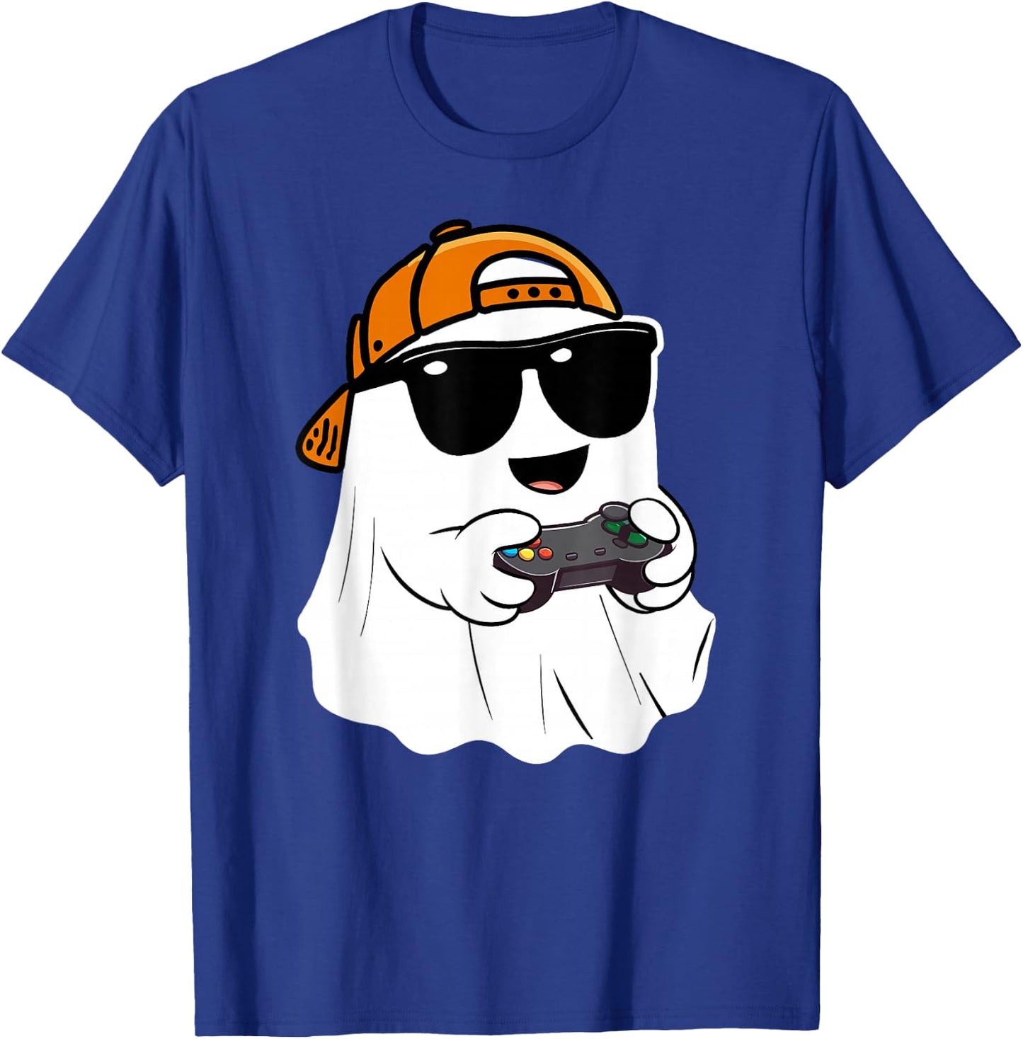 Halloween boys kids ghost gamer scary Costume gaming men T-Shirt - T-Shirt | Royal