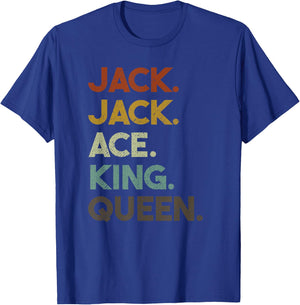 Euchre Card Hand Game Night Retro T-Shirt - T-Shirt | Royal