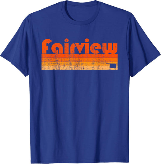 Fairview, Oklahoma Retro 80s Style T-Shirt - T-Shirt | Royal