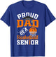 Proud dad of a basketball Senior class of 2025 graduation T-Shirt - T-Shirt | Royal