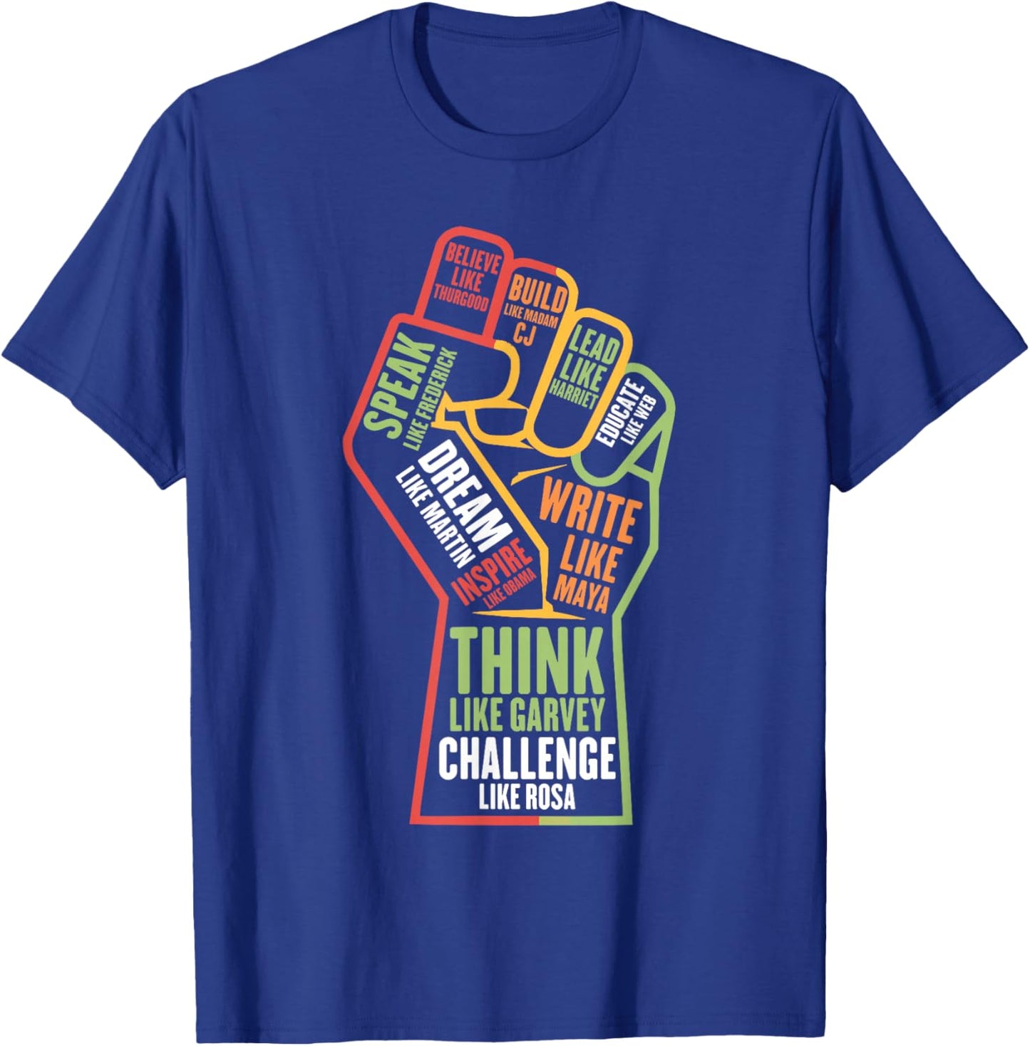 Black History Month Afro African American Melanin T-Shirt - T-Shirt | Royal