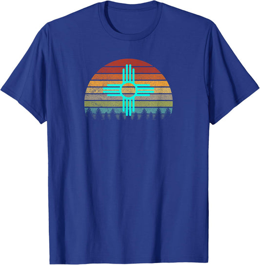 Zia Shirt Women Men New Mexico Gift Vintage Retro Zia Symbol T-Shirt - T-Shirt | Royal